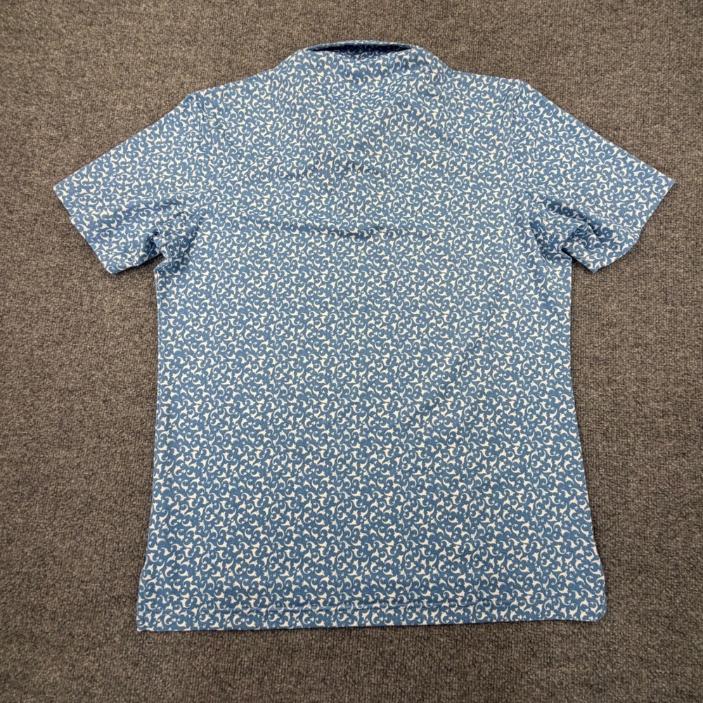 Johnnie-O Mens Prep-Formance Polo Shirt Liberty Blue Scroll Print JMPO461 Large - Picture 9 of 10